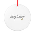 Baby Shower Ceramic Keepsake with Gold Baby Feet