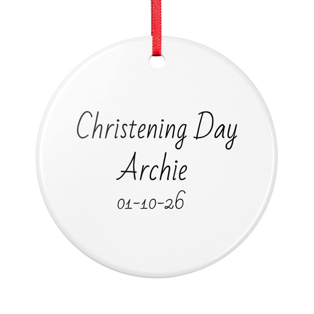 Christening Day Ceramic Ornament Keepsake