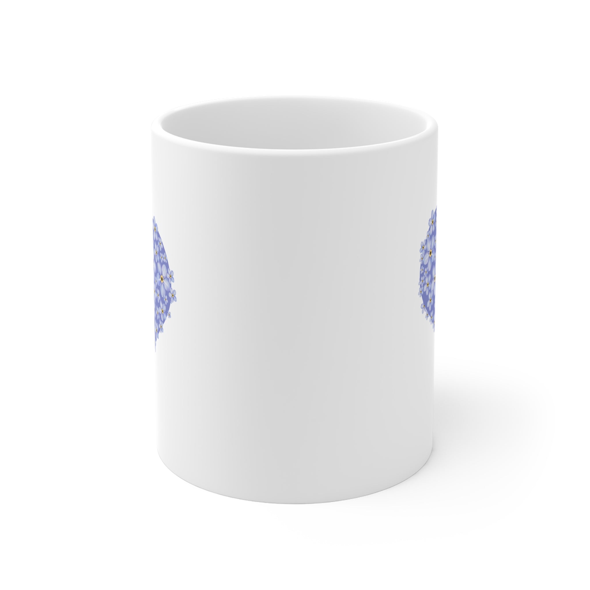 Forget-Me-Not Heart Mug — Floral 11oz Mug