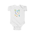 Baby Bodysuit - Cute Colorful Dinosaur Print Infant Onesie