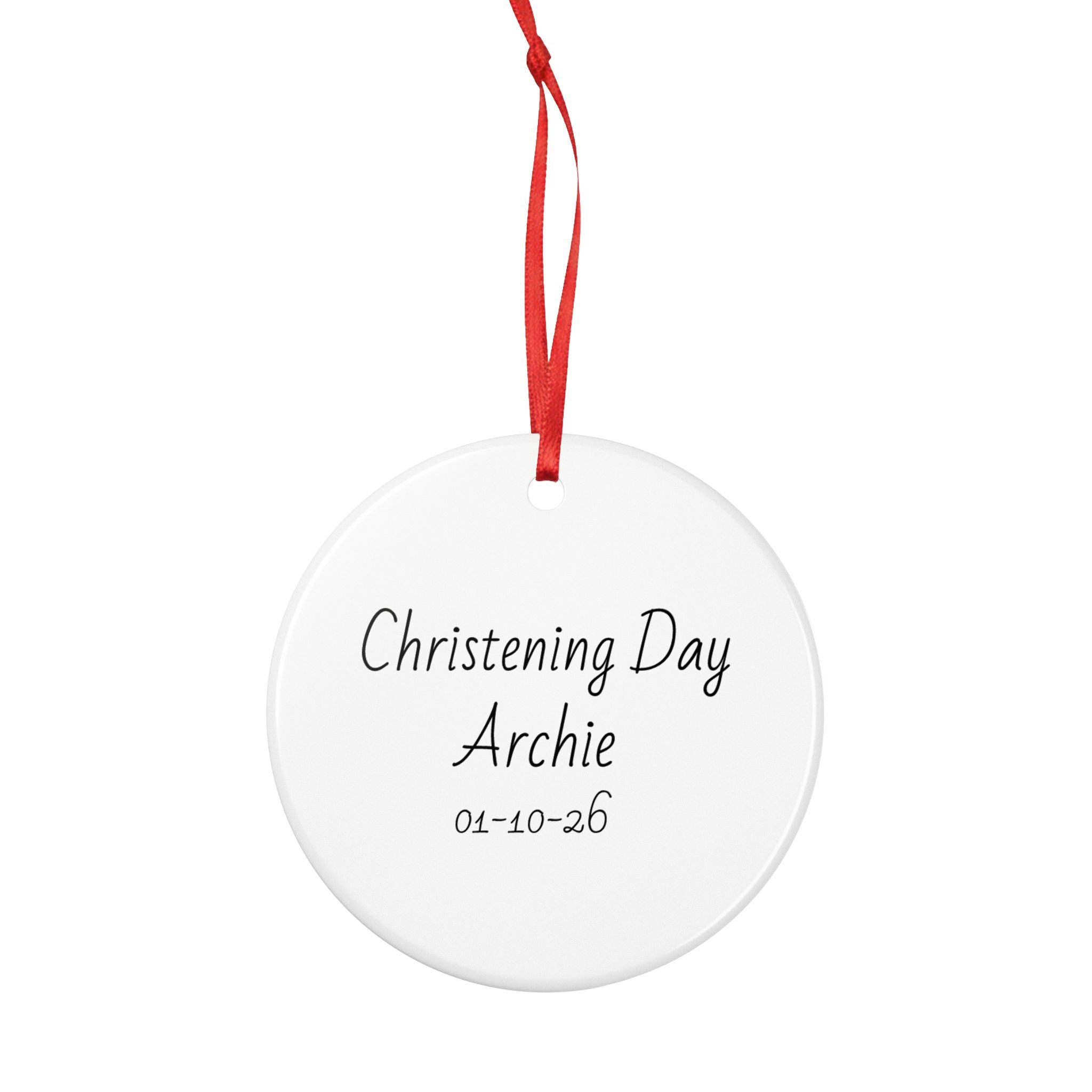 Christening Day Ceramic Ornament Keepsake