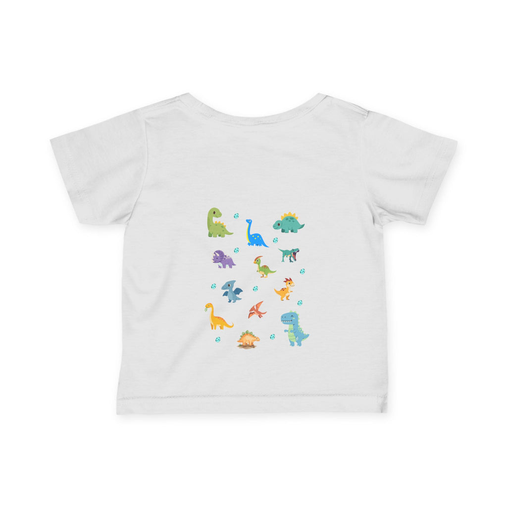 Infant Tee — Colourful Baby Dinosaur Print