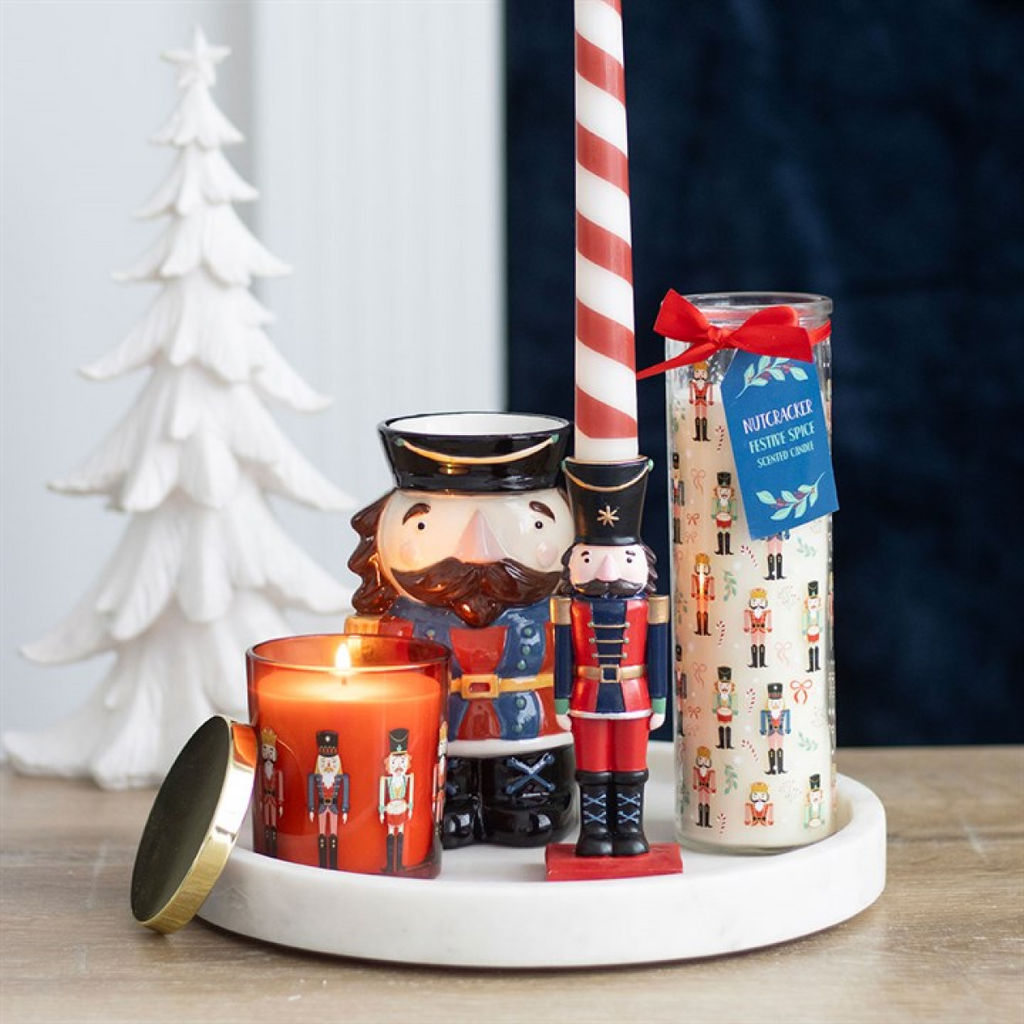Nutcracker Print Festive Spice Tube Candle