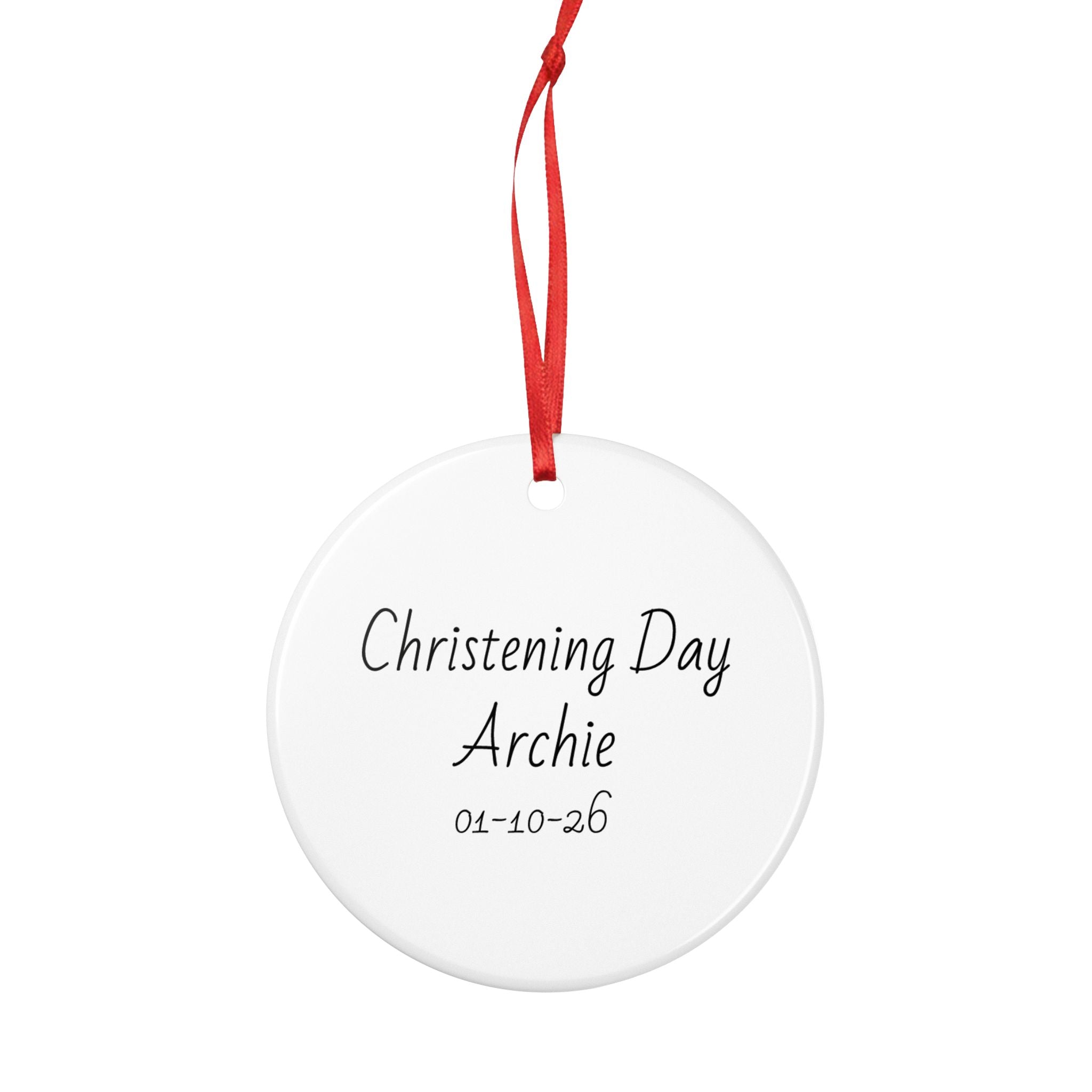 Christening Day Ceramic Ornament Keepsake
