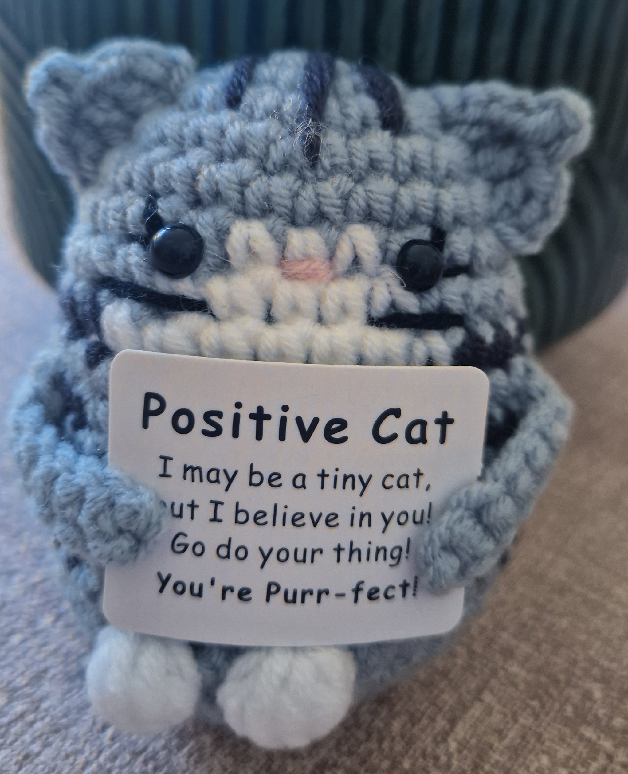 Crochet Pocket Hug | Positive Affirmation Plush Toy, Mental Health Support Gift
