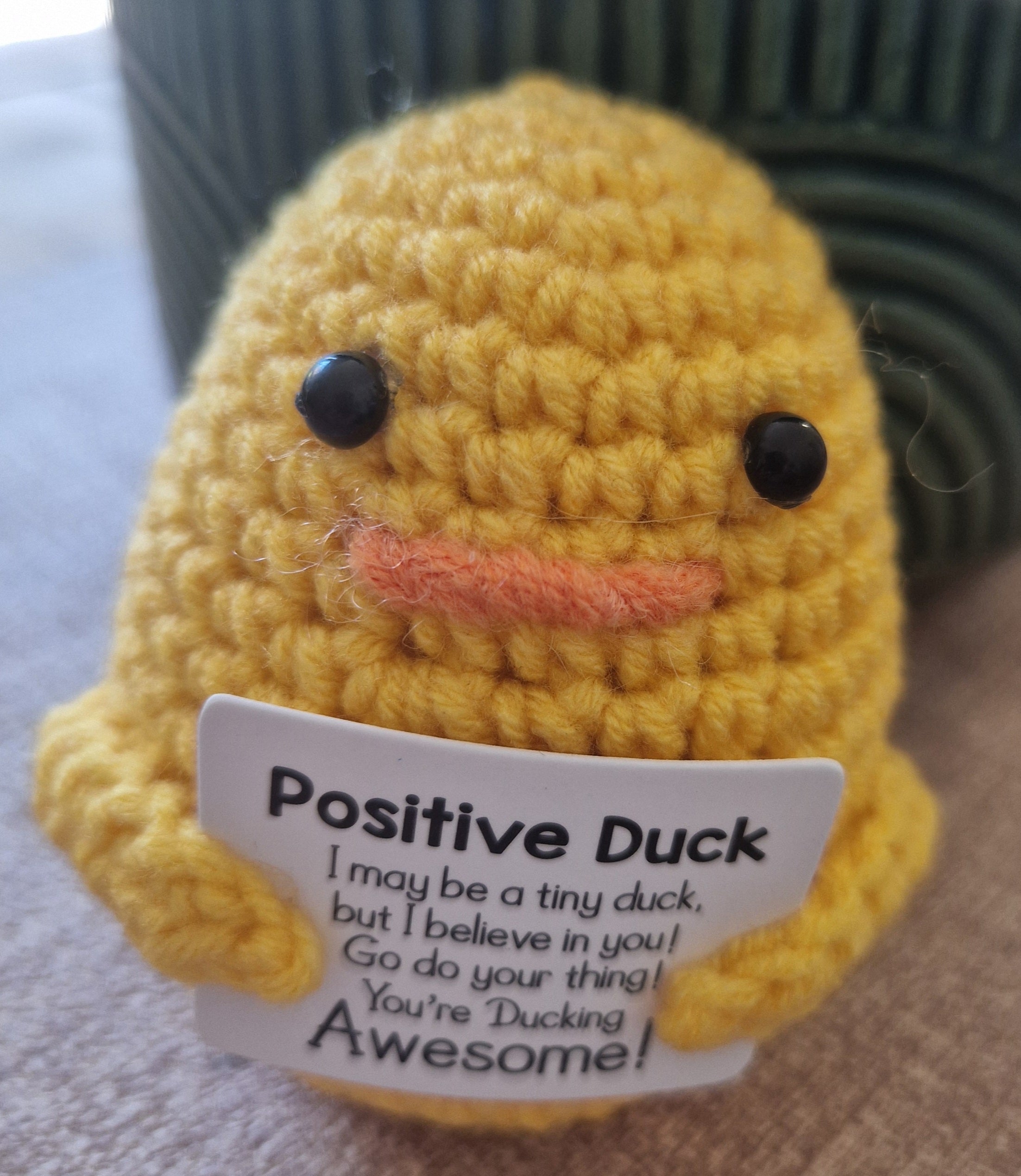 Crochet Pocket Hug | Positive Affirmation Plush Toy, Mental Health Support Gift