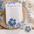 Forget me not card and pin.
