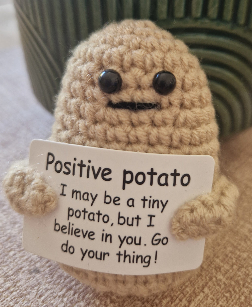 Crochet Pocket Hug | Positive Affirmation Plush Toy, Mental Health Support Gift