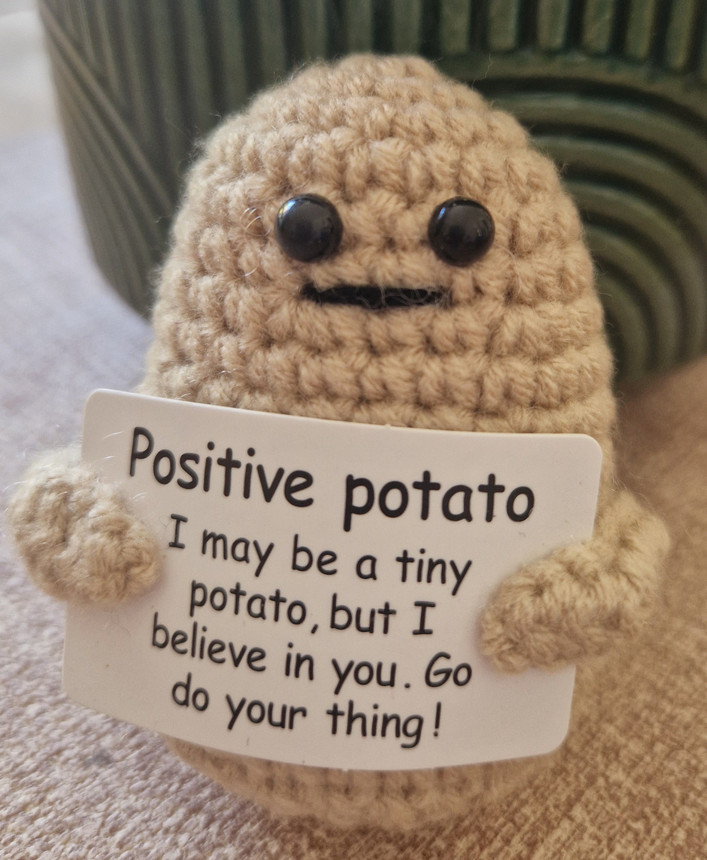 Crochet Pocket Hug | Positive Affirmation Plush Toy, Mental Health Support Gift