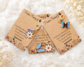 Positive Butterfly Daisy Charm - Keyring | Inspirational Message Card Gift
