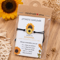 Optimistic Sunflower Charm Bracelet | Handmade Friendship Gift, Thinking of You