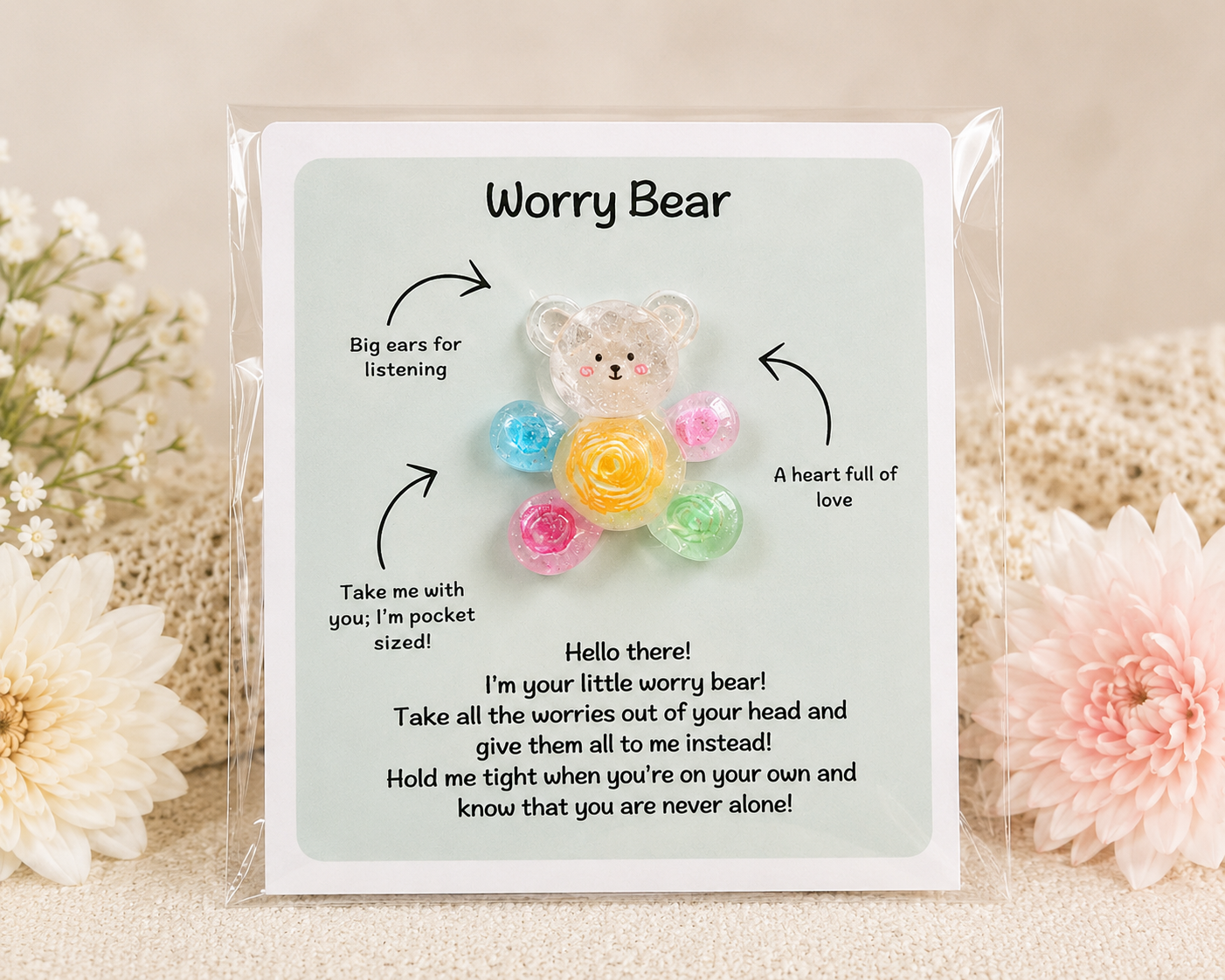 Pocket Hug Bear | Comfort Gift for Friends, Children & Loved Ones