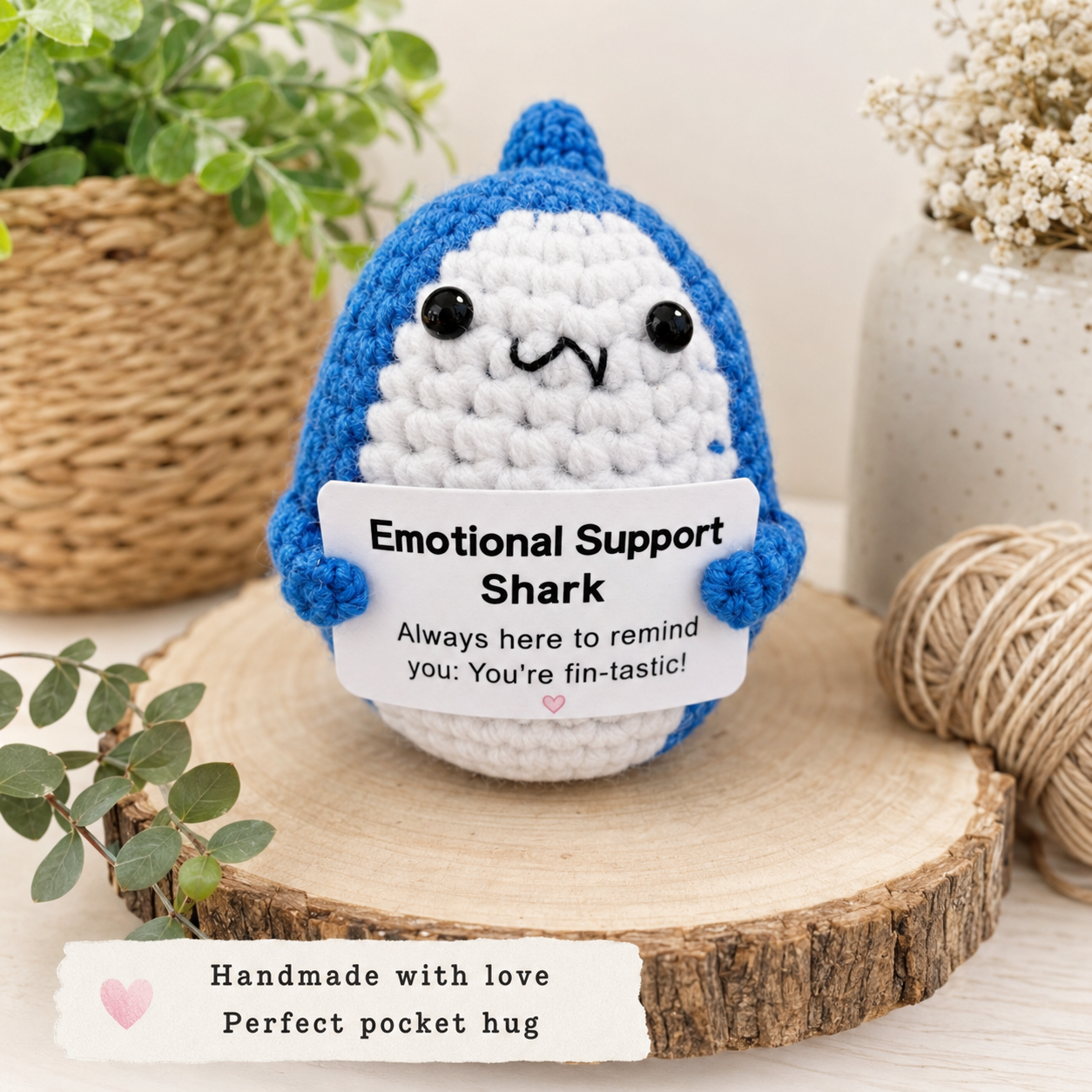 Crochet Pocket Hug | Positive Affirmation Plush Toy-keyring-bag charm, Meaningful Keepsake