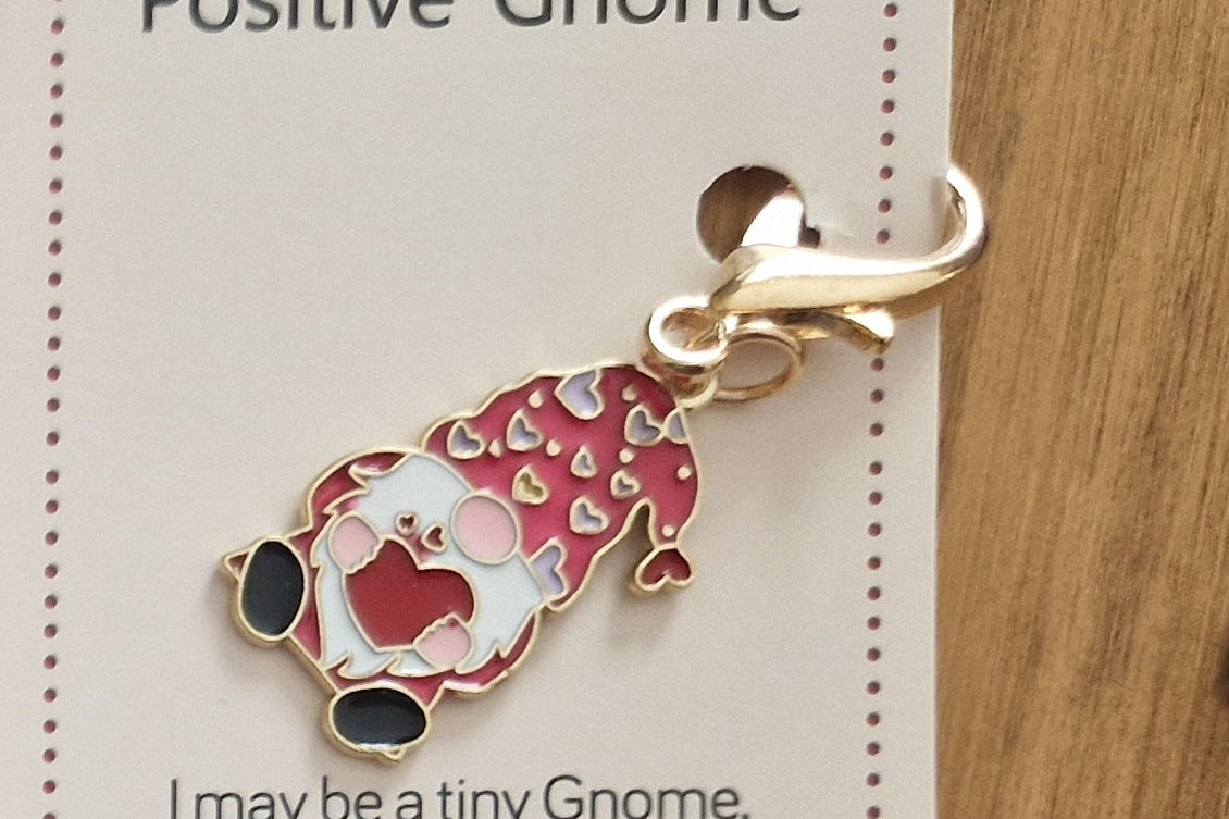 Positive Gnome Charm  | Encouraging Gold-Tone Charm 6 Designs