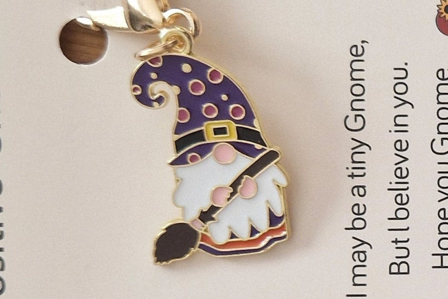 Positive Gnome Charm  | Encouraging Gold-Tone Charm 6 Designs