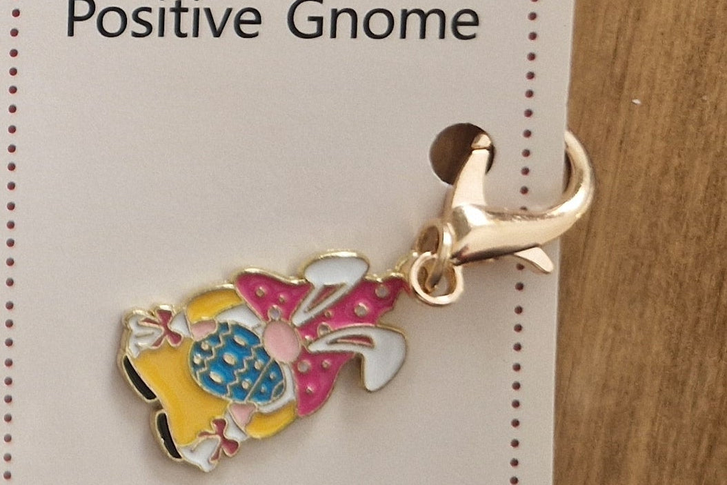 Positive Gnome Charm  | Encouraging Gold-Tone Charm 6 Designs