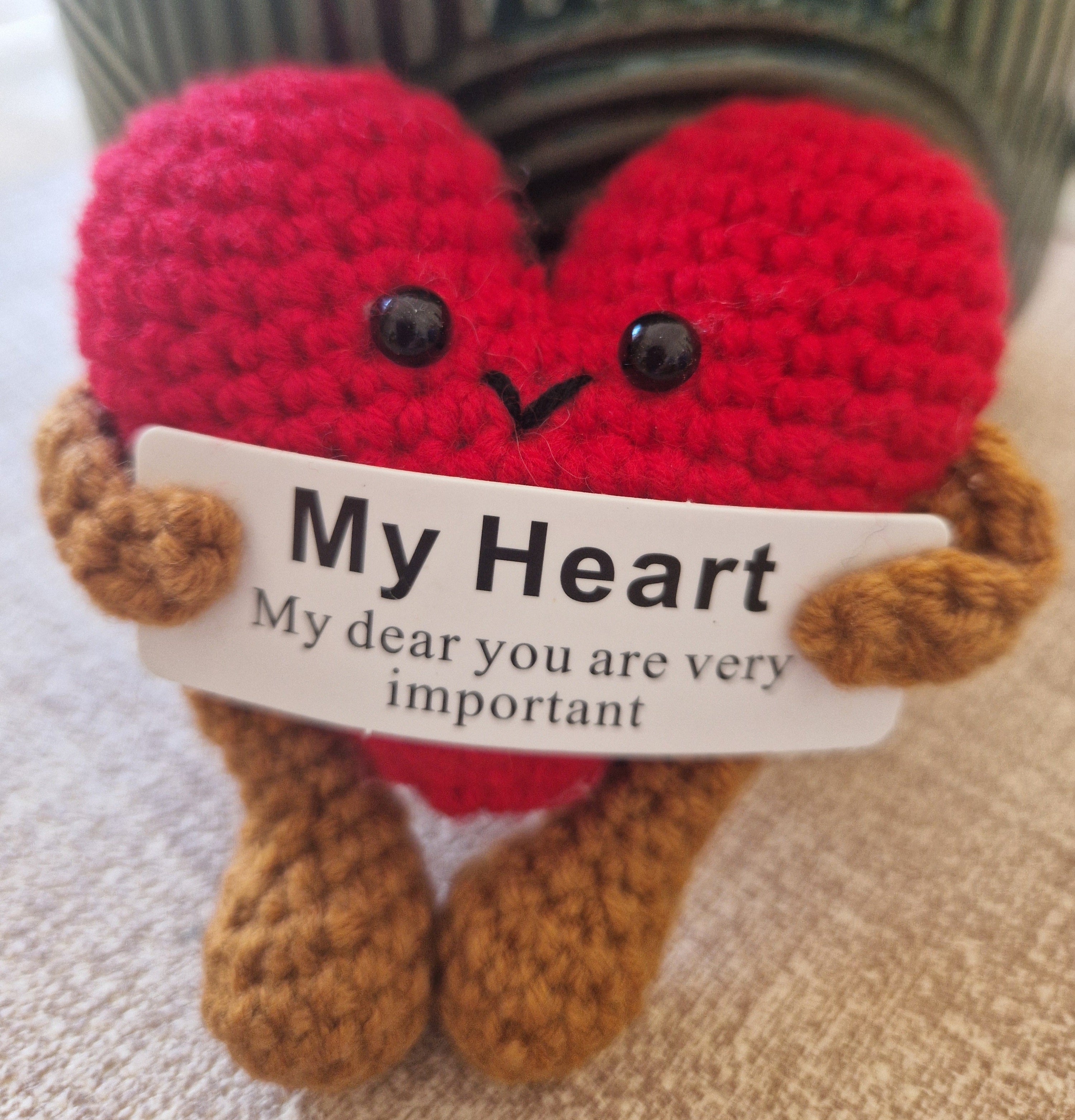 Crochet Pocket Hug | Positive Affirmation Plush Toy, Mental Health Support Gift