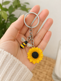 Sunflower Bee Keyring | Bag Charm