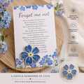 Forget Me Not Memorial Card with Flower Charm | Sympathy Bereavement Gift