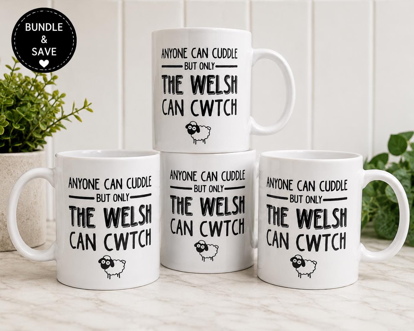 Cwtch Mug  Ceramic Tea Coffee Cup, Welsh Gift - Hug mug