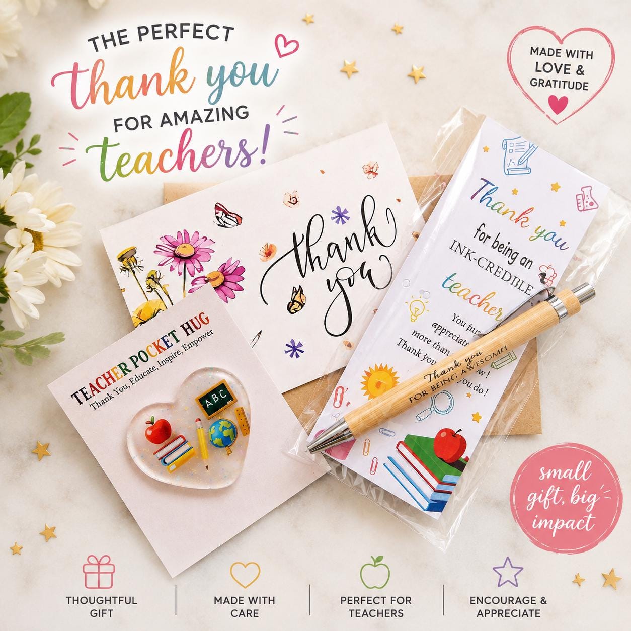 Teacher thank you gift set