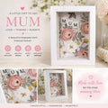 Personalised Scrabble Name flower Frame | Handmade Keepsake Art