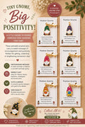 Positive Gnome Charm  | Encouraging Gold-Tone Charm 6 Designs