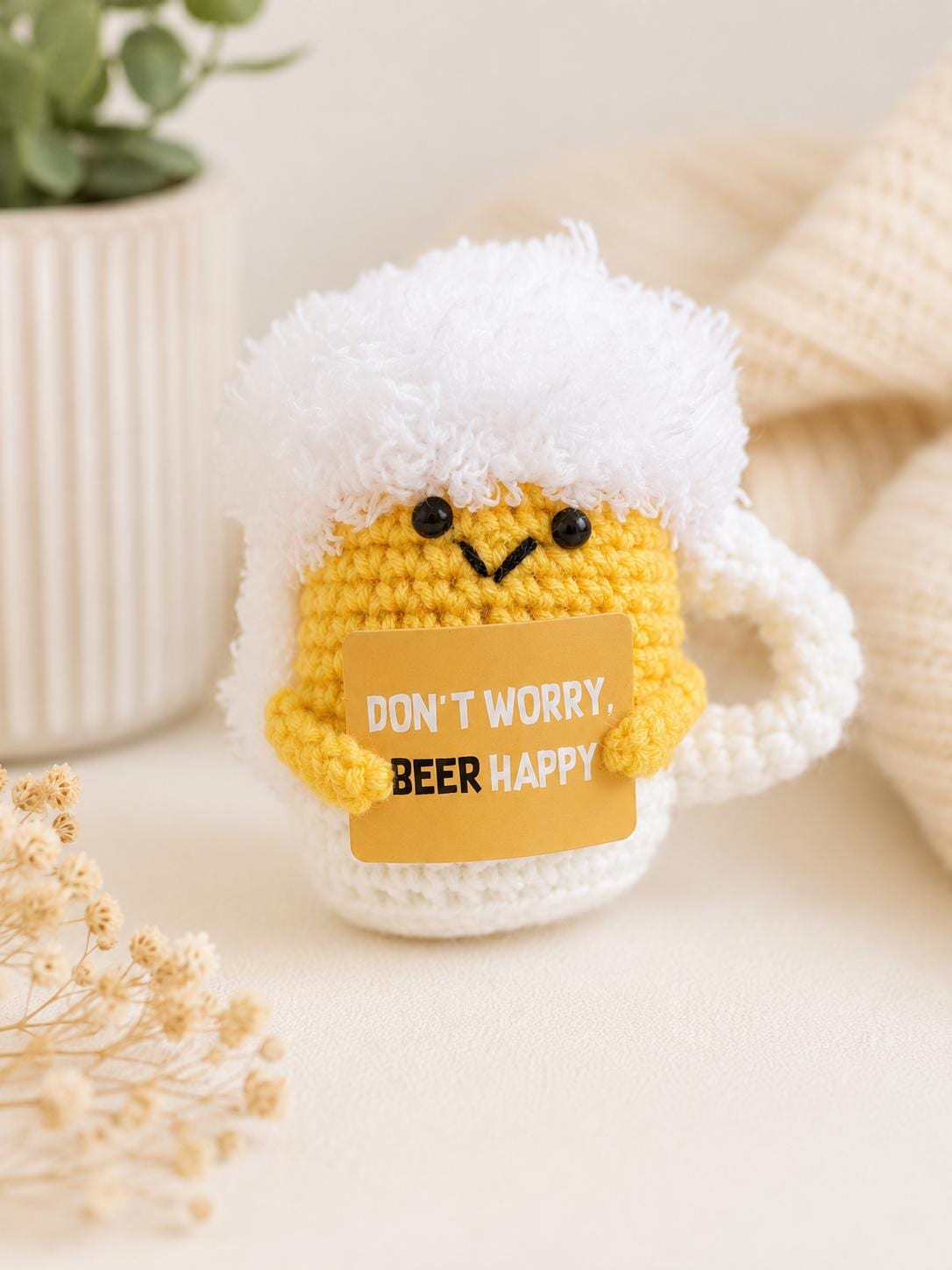 Crochet Pocket Hug | Positive Affirmation Plush Toy, Mental Health Support Gift