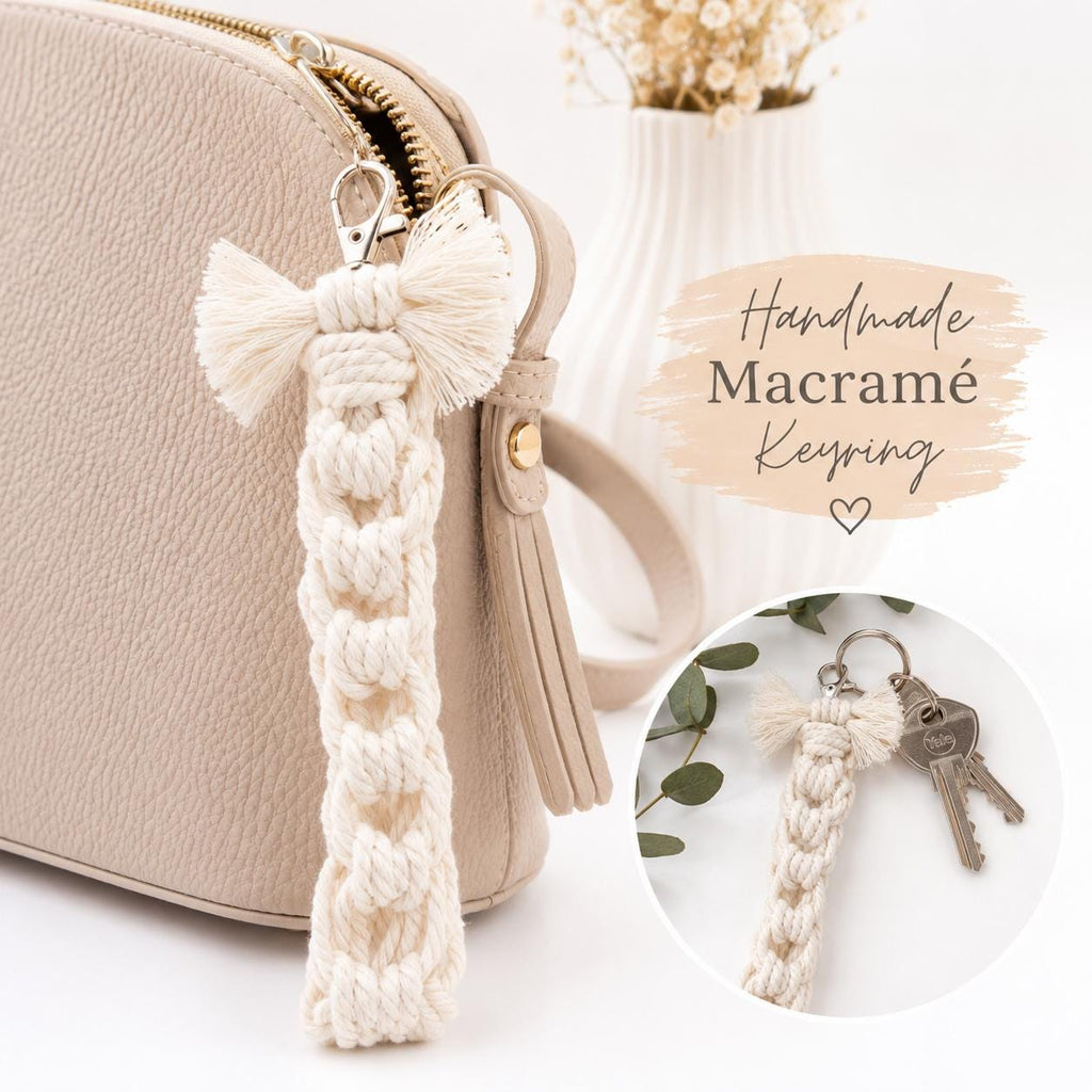 Crochet Keyring- Personalised Gift with Card for Her | Bag Charm - Birthday Gift