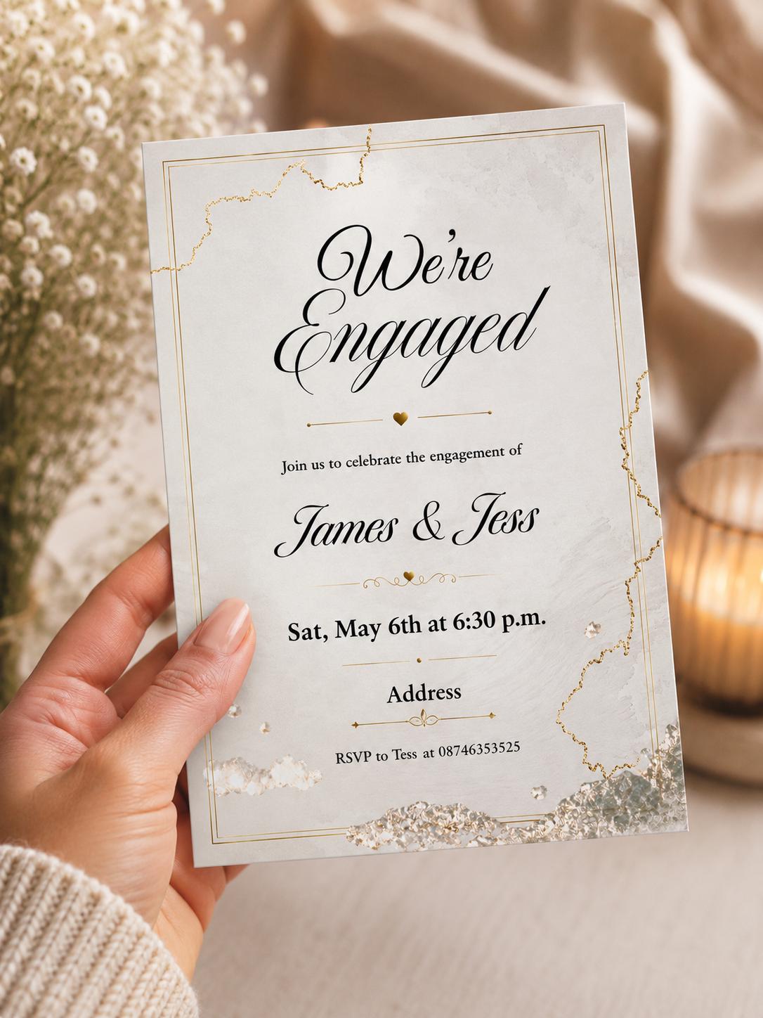 Personalised Engagement and Save the date Invitations