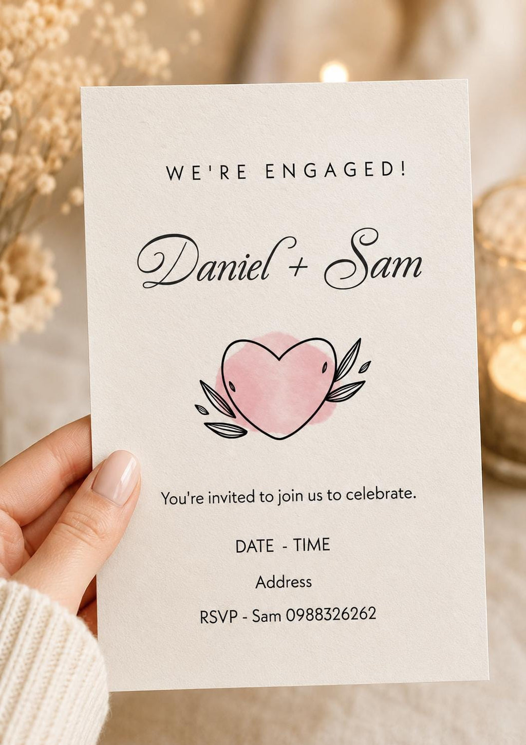 Personalised Engagement and Save the date Invitations