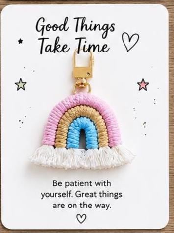 Crochet Pocket Hug | Positive Affirmation Plush Toy-keyring-bag charm, Meaningful Keepsake