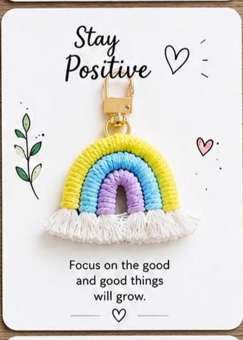 Crochet Pocket Hug | Positive Affirmation Plush Toy-keyring-bag charm, Meaningful Keepsake