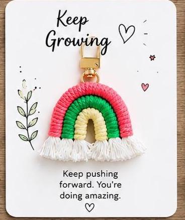 Crochet Pocket Hug | Positive Affirmation Plush Toy-keyring-bag charm, Meaningful Keepsake