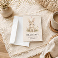 Neutral Baby Announcement Card Set | Rainbow, Bunny, Teddy Bear Designs - baby shower