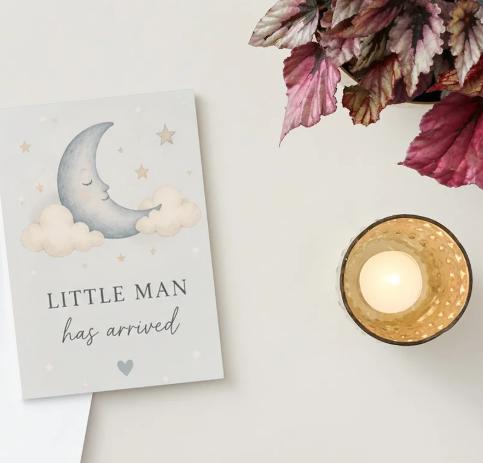 Neutral Baby Announcement Card Set | Rainbow, Bunny, Teddy Bear Designs - baby shower