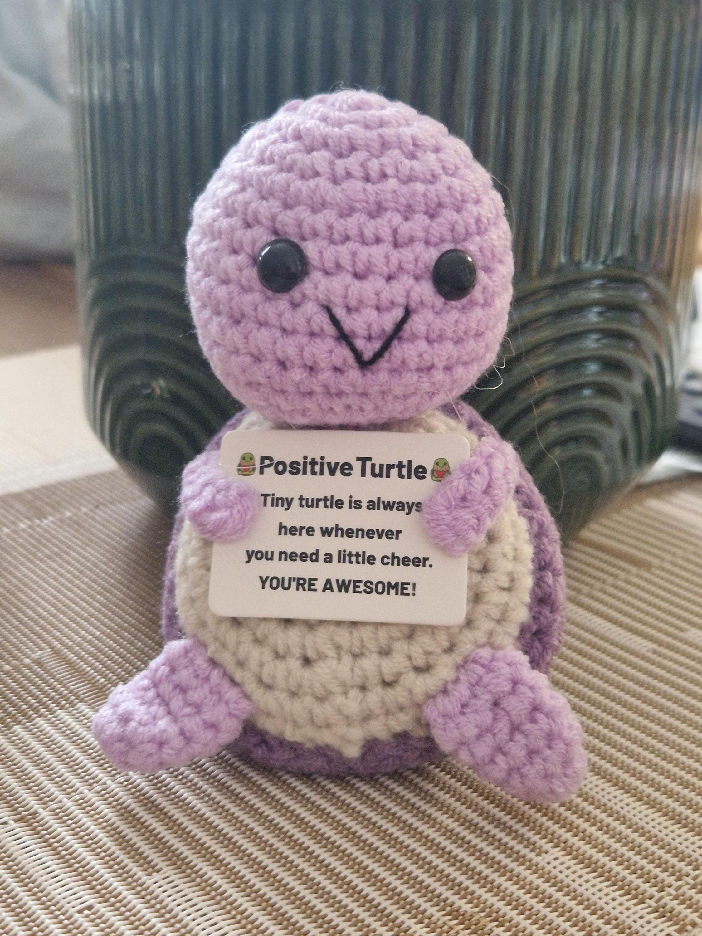 Crochet Pocket Hug | Positive Affirmation Plush Toy, Mental Health Support Gift