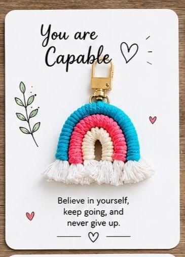 Crochet Pocket Hug | Positive Affirmation Plush Toy-keyring-bag charm, Meaningful Keepsake