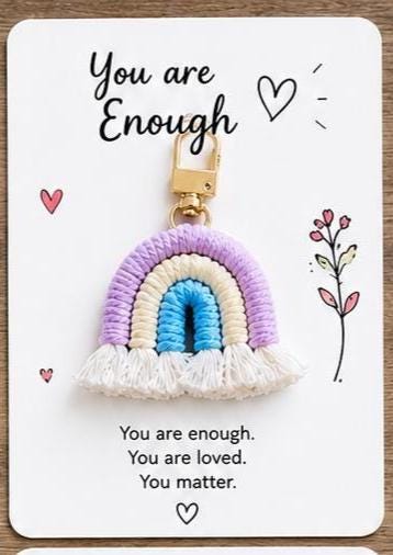 Crochet Pocket Hug | Positive Affirmation Plush Toy-keyring-bag charm, Meaningful Keepsake