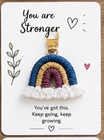 Crochet Pocket Hug | Positive Affirmation Plush Toy-keyring-bag charm, Meaningful Keepsake