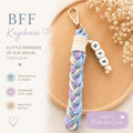 Crochet Keyring- Personalised Gift with Card for Her | Bag Charm - Birthday Gift