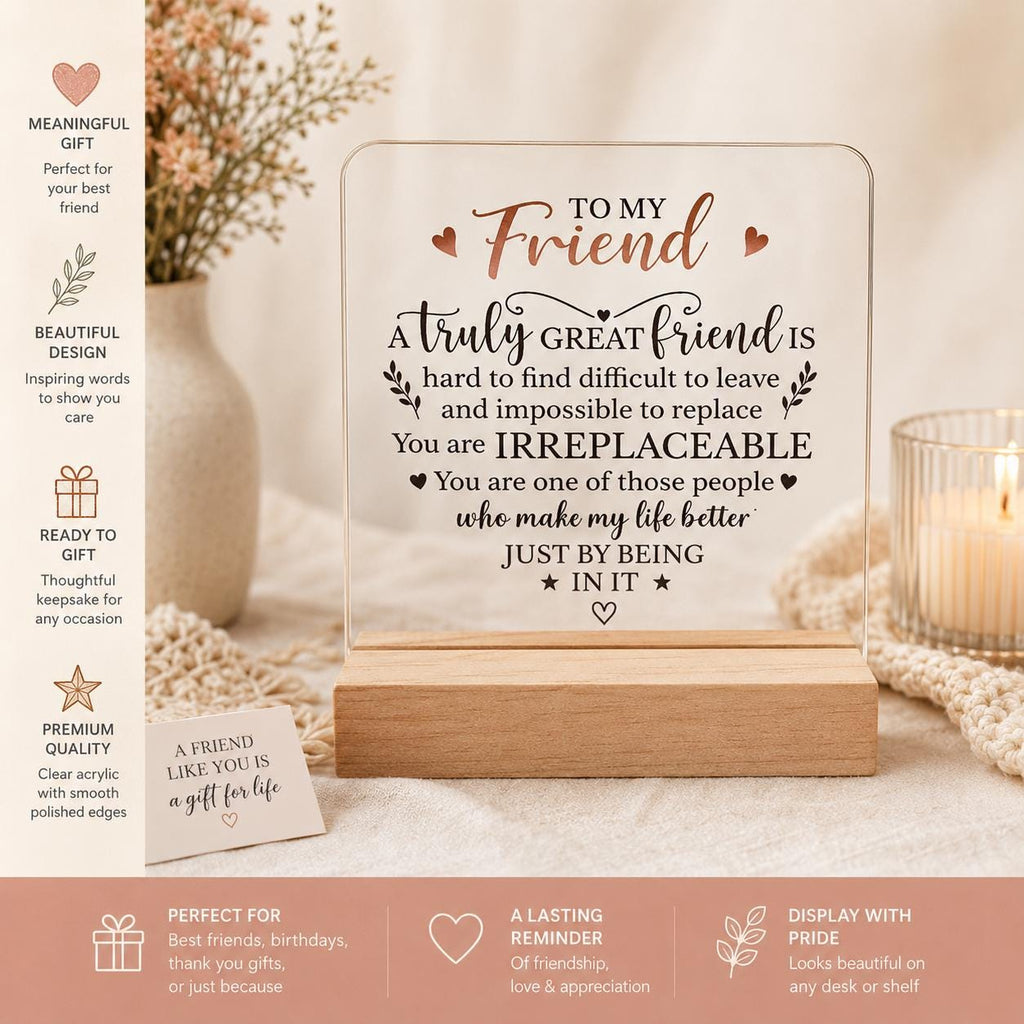 Acrylic Keepsake Plaque | Friendship, Thank You, Appreciation Gift