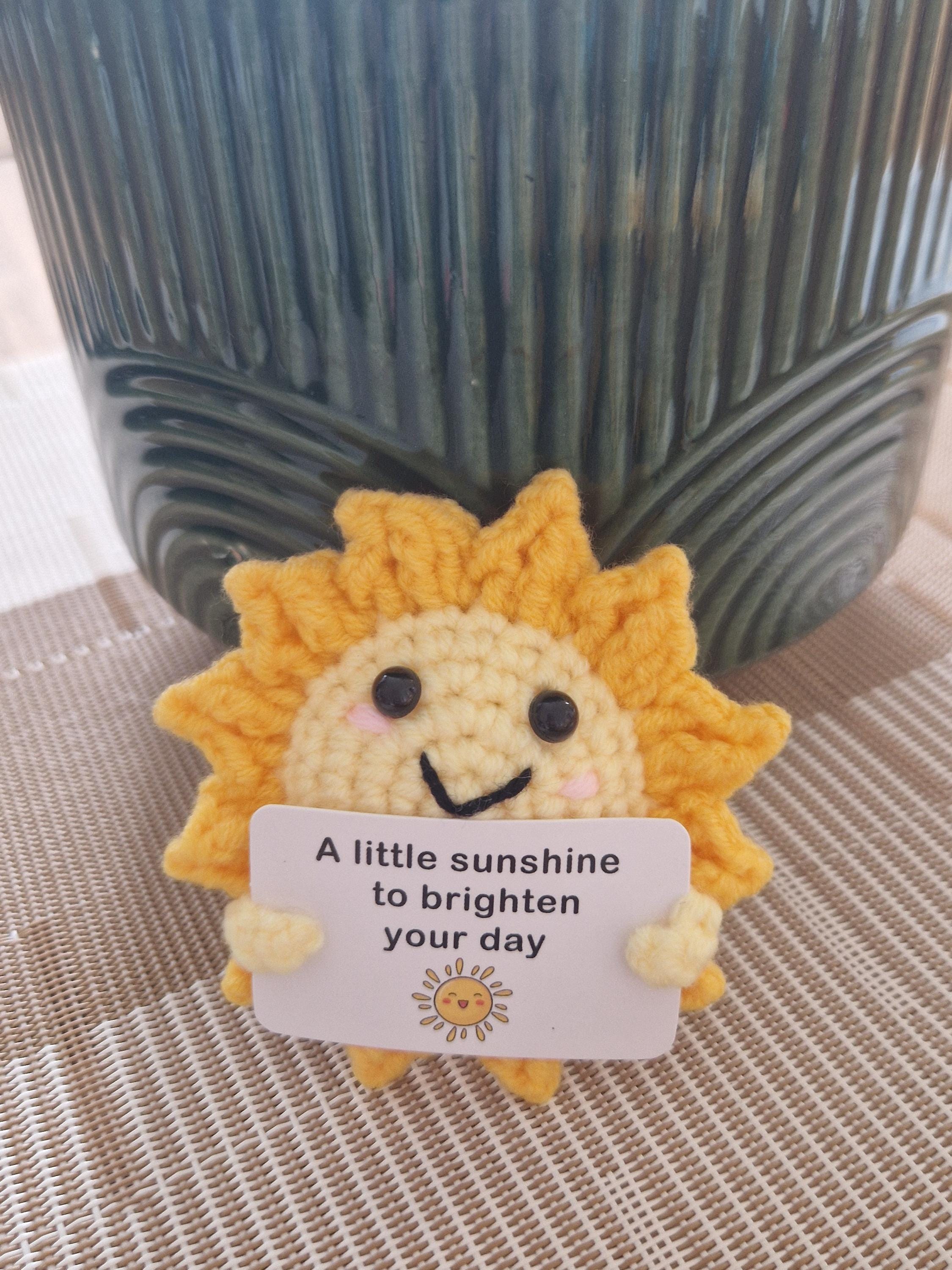 Crochet Pocket Hug | Positive Affirmation Plush Toy-keyring-bag charm, Meaningful Keepsake